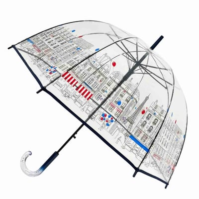 Parapluie transparent, long et automatique, Paris SMATI