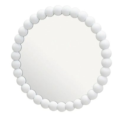 Miroir mural rond en polypropylène blanc 50x50x3cm WADIGA
