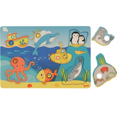 Puzzle avec images cachées - Animaux marins GOKI