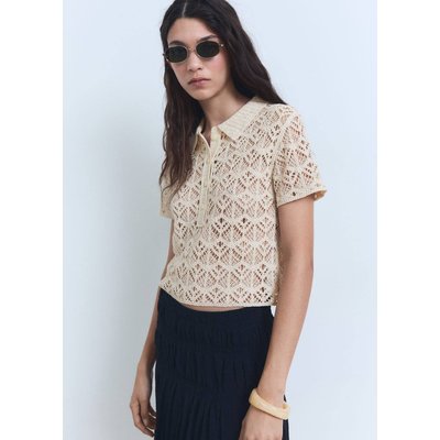 Pull-over crochet manches courtes MANGO