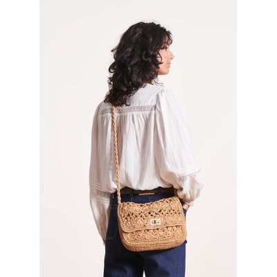 Sac bandoulière effet raphia LA FEE MARABOUTEE
