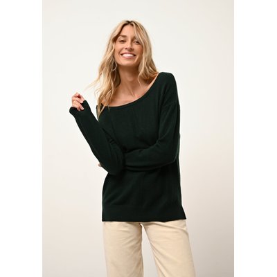 KAREN pull col rond cyprès en cachemire JUST CASHMERE
