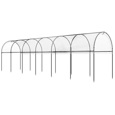 Serre de jardin à tomates acier thermolaqué vert PVC transparent OUTSUNNY