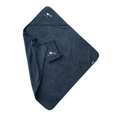 Cape de bain + gant de toilette Oeko-Tex® VERTBAUDET