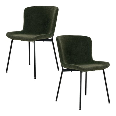 Chaise en bouclette (lot de 2) SAVONE PIER IMPORT