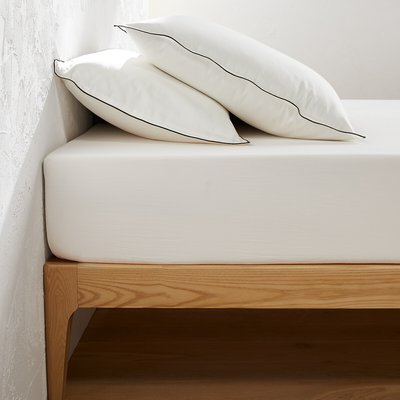 Drap-housse satin de coton lavé, Victor uni LA REDOUTE INTERIEURS