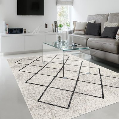 Tapis salon et chambre tissé motif scandinave BALANIA UN AMOUR DE TAPIS