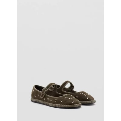 Espadrilles à boucle avec clous décoratifs MANGO KIDS