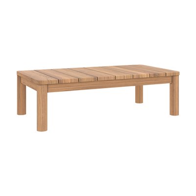 Table basse rectangulaire de jardin en bois de teck massif - NADILA RENDEZ-VOUS DÉCO