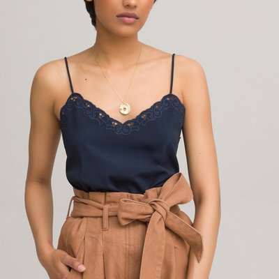 Топ с тонкими бретелями LA REDOUTE COLLECTIONS