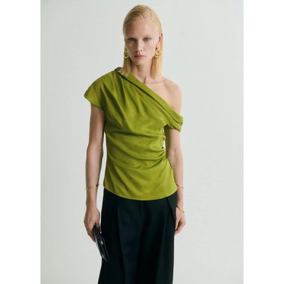 Blouse satinée col asymétrique MANGO