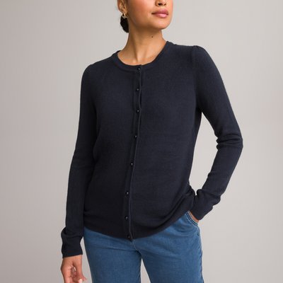 Cardigan col rond en fine maille, boutonné ANNE WEYBURN