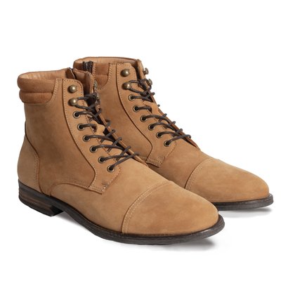 Ranger boots à col cuir JULES & JENN