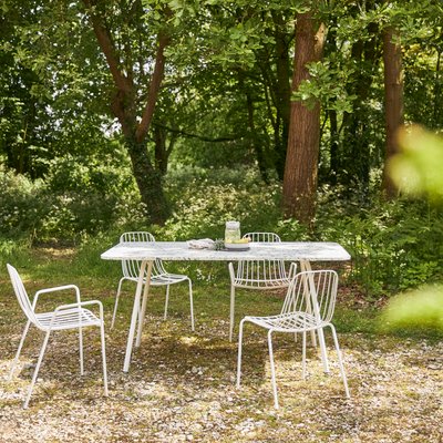 Table de jardin rectangulaire en terrazzo premium et métal green 4/6 pers. ELIO TIKAMOON