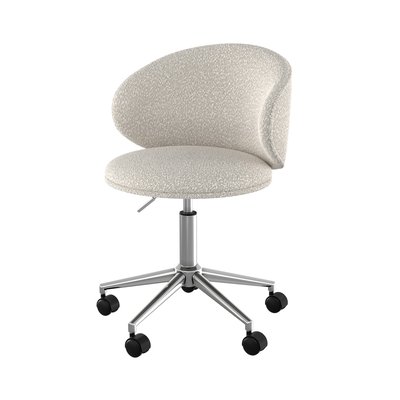 Chaise de bureau pivotante et réglable en tissu bouclé (à l'unité) - AURORE RENDEZ-VOUS DÉCO