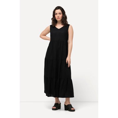 Robe sans manches en lin mélangé. Silhouette ULLA POPKEN