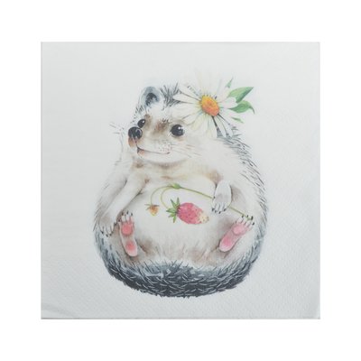 Lot de 20 serviettes en papier Herisson mignon DOUCEUR D'INTÉRIEUR