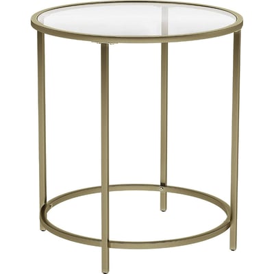 Table d'appoint ronde en verre trempé RECOLLECTION