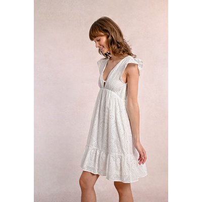 Robe courte en broderies anglaises MOLLY BRACKEN