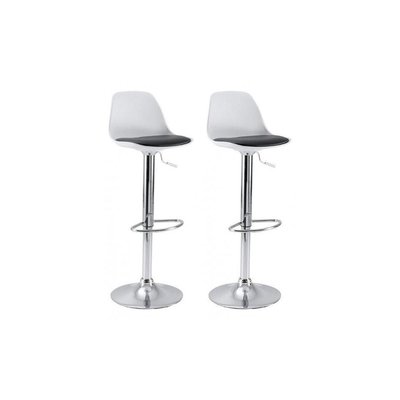 Tabouret de bar Gaëlle blanc (Lot de 2) Blanc JARDINDECO