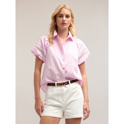 Camicia a righe in popeline di cotone MOTIVI