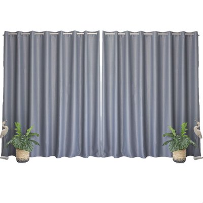 Lot de 2 grands Rideaux unis occultants avec œillets TOILINUX