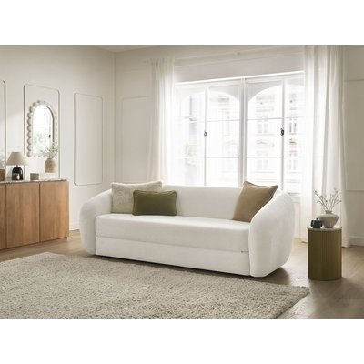 Canapé droit convertible 3 places en tissu lisse, NEYO BOBOCHIC