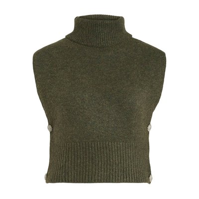 Poncho col roulé, détails bijoux VILA