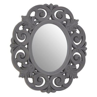 92 x 82cm Wall Mirror in Antique Grey SO'HOME