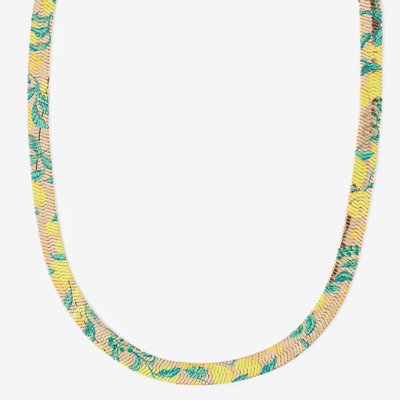 Collier chaine serpent Balagane imprimé citrons BALABOOSTE