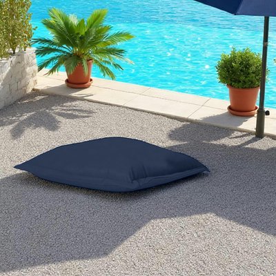 Pouf coussin de sol extérieur imperméable - bleu foncé ARTA PIER IMPORT
