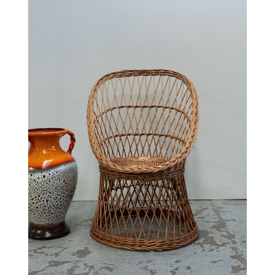Fauteuil en osier Ernest N°1557 - Bon état DEBONGOUT