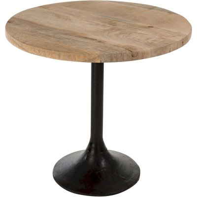 Table basse bois et fer, ronde, Bohnock JOLIPA