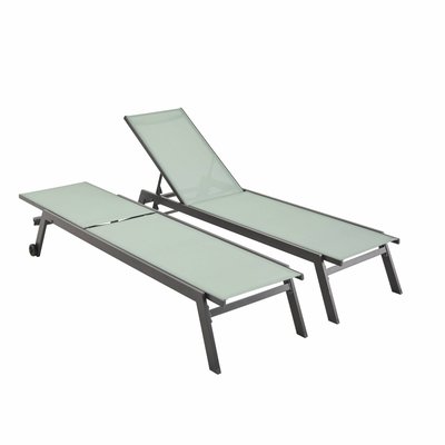 Bain de soleil aluminium multi positions à roulettes (lot de 2) ELSA SWEEEK