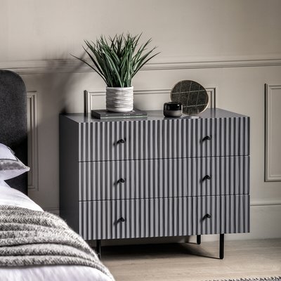 Bedford 3 Drawer Scalloped Chest SO'HOME