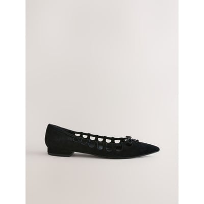 Chaussures en cuir à découpes et bout pointu NEXT