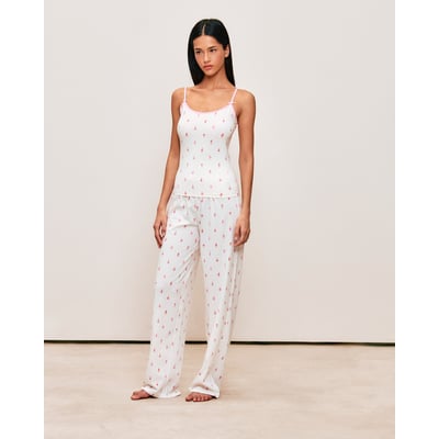Pantalon en jersey à motif cerises SUMMERTOPIZ UNDIZ