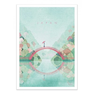 Affiche d’art 50 x 70 cm - Visit Japan Version 2 - Henry Rivers WALL EDITIONS