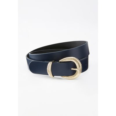 Ceinture à boucle dorée en croûte de cuir DAMART