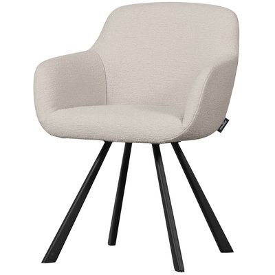 Chaise de table en tissu JUNO WOOOD
