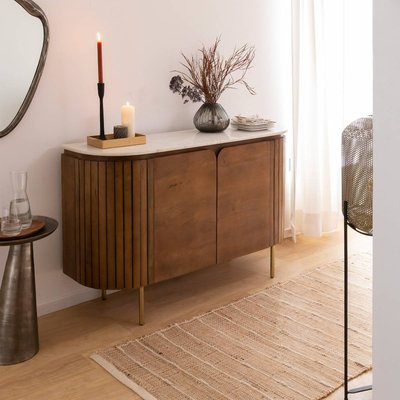 Buffet en bois de manguier et marbre  SIENNE MADE IN MEUBLES 