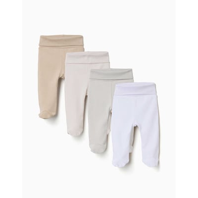Lot de 4 pantalons à pieds en coton peigné ZIPPY