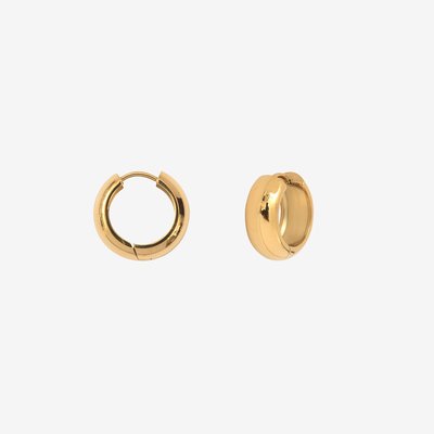 Boucles d'oreilles créoles dorées à l'or fin GISELLE CAROLINE NAJMAN