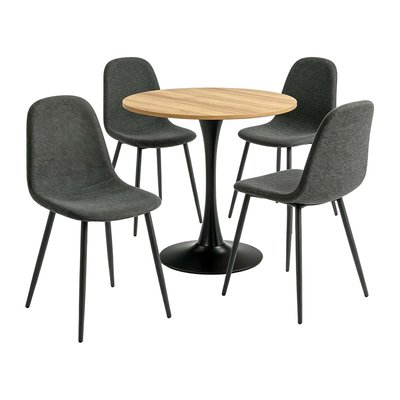 Ensemble de table à manger ronde avec 4 chaises, CLIFTOCHARLTON MEUBLES COSY