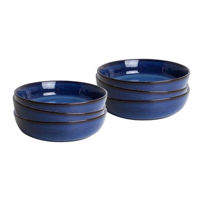 Lot de 6 assiettes creuses, BLUE MOON ARTIME