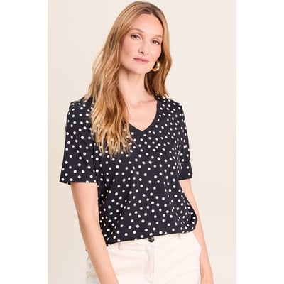 T-shirt droit col v manches courtes BREAL