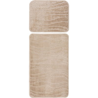 Tapis de bain rectangulaire en polypropylène (lot de 2) ARTE ESPINA