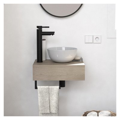 Lave-mains plan épais + vasque + robinet SOHO MOB IN