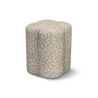 Pouf en tissu texturé à motif LUCKY SIA HOME
