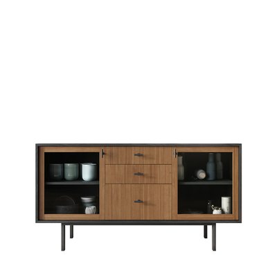 Комод 2 стеклянные дверки и 3 ящика из ясеня SO'HOME